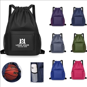Multipocket Oxford Cloth Drawstring Backpack